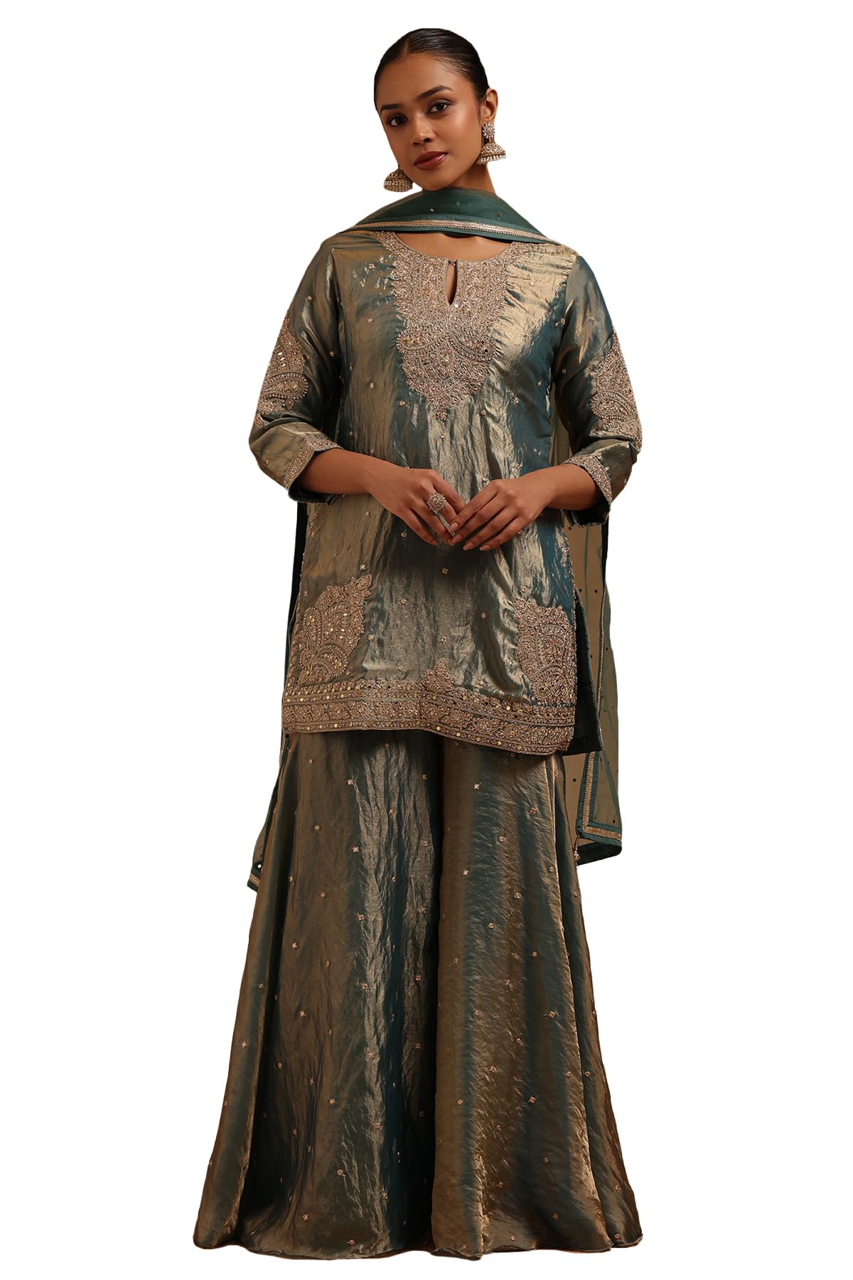 Soch Women Fendi Embroidered Suit Set with Mirror and