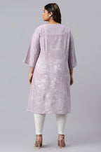 W For Woman Women'S Cotton Regular Kurta (22Auw18094G-118640_Lilac
