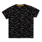 Pepe Jeans Printed Jersey Crew Neck Boys T-Shirt (Black, 8 To 10 Years)