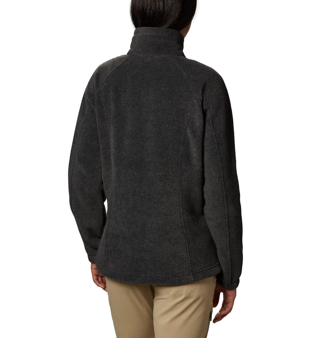 columbia Womens Benton Springs Full Zip, charcoal Heather, 1X Plus