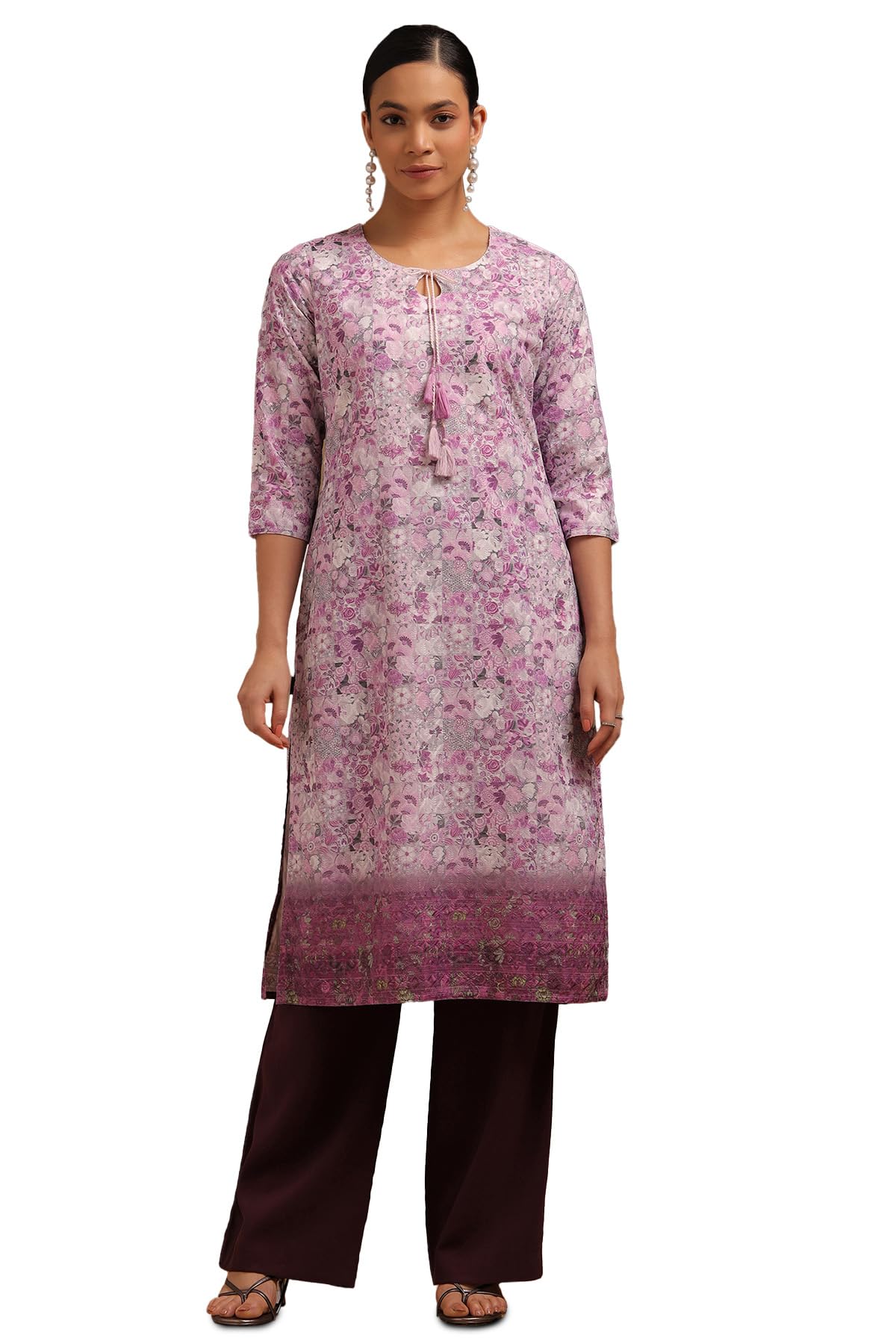 Soch Women Floral Print Kurta with Sequins