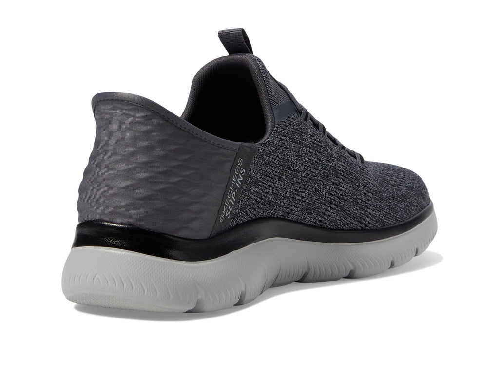 Skechers Men's Summits Key Pace Hands Free Slip-in Loafer, Charcoal/Black, 14 Wide