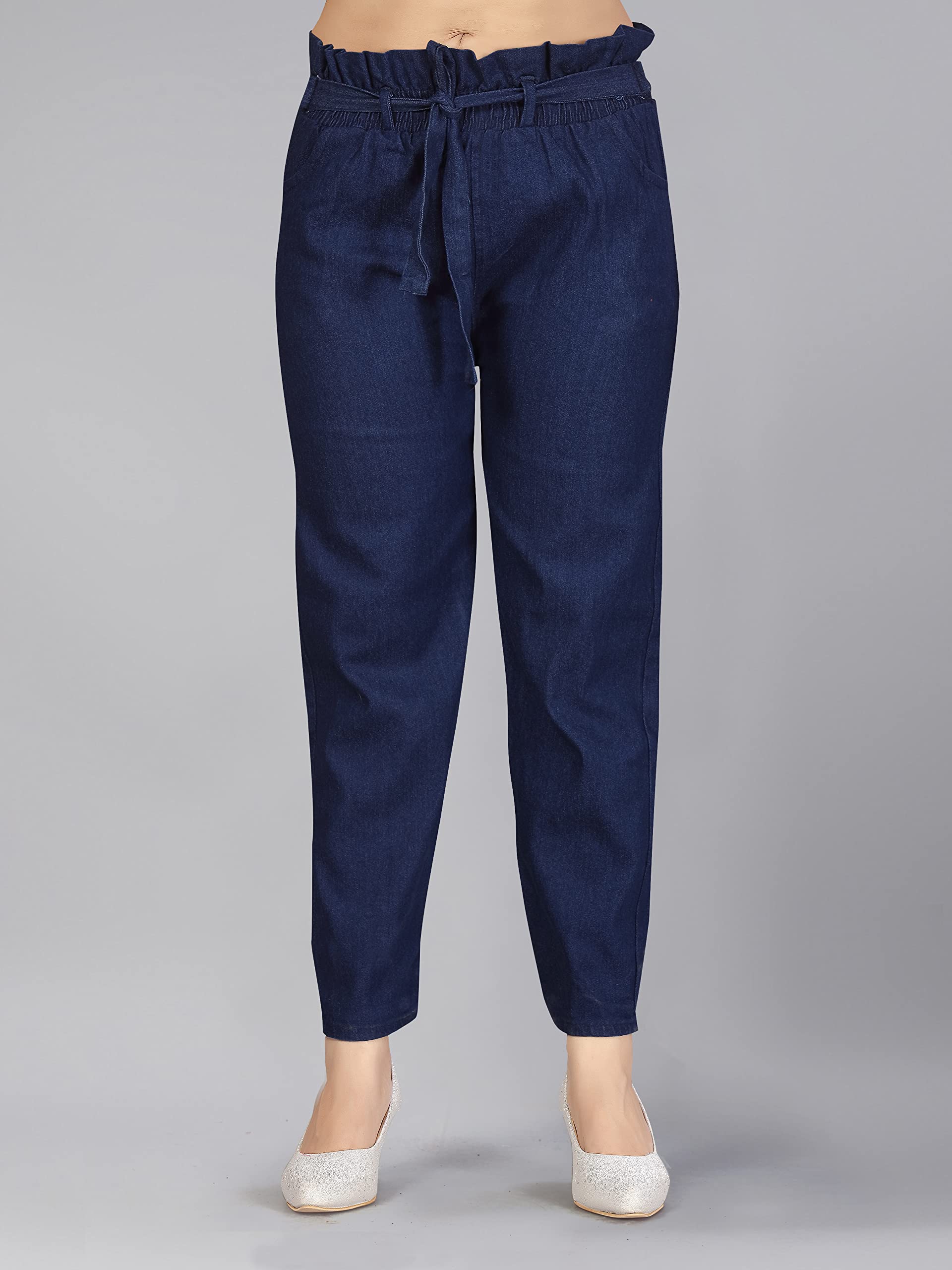 Aarika Girls Regular Pants (PL-AF-2205_Navy Blue_36)
