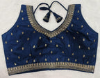 Pujia Mills WomenS Indian Ethnic Wear Designer Golden Zari Embroidery With Sequence Work V Neck Sleeveless Readymade Worked Sar