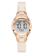 Armitron Sport Women's 45/7012PBH Rose Gold-Tone Accented Digital Chronograph Blush Pink Resin Strap Watch