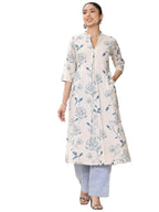 Libas WomenS Cotton Blend Straight Kurtas (29423O_Blue_Xl)