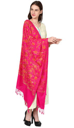 Weavers Villa WomenS Kashmiri Aari Embroided Floral Cashmilon Stoles, Shawls, Wraps, 70Cm X 200Cm