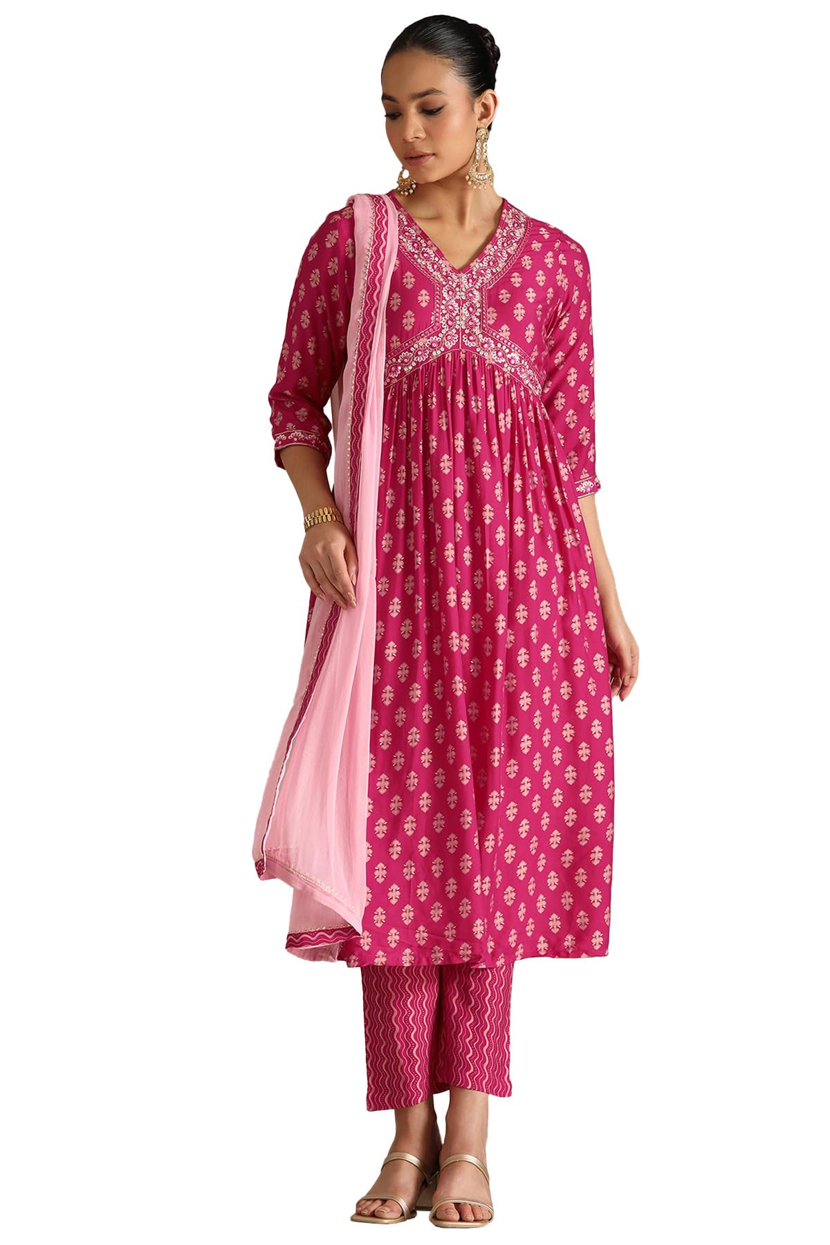 Soch Women Viscose Muslin Salwar Suit Set (