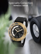 Invicta Men's Specialty 45mm Silicone Quartz Watch, Black (Model: 35681)