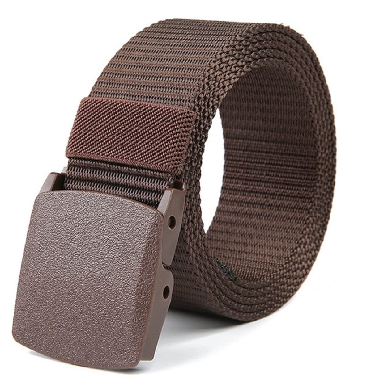 Zacharias MenS Canvas Nylon Pvc Belt (Pack Of 1) (Rs11_Brown_32) 32