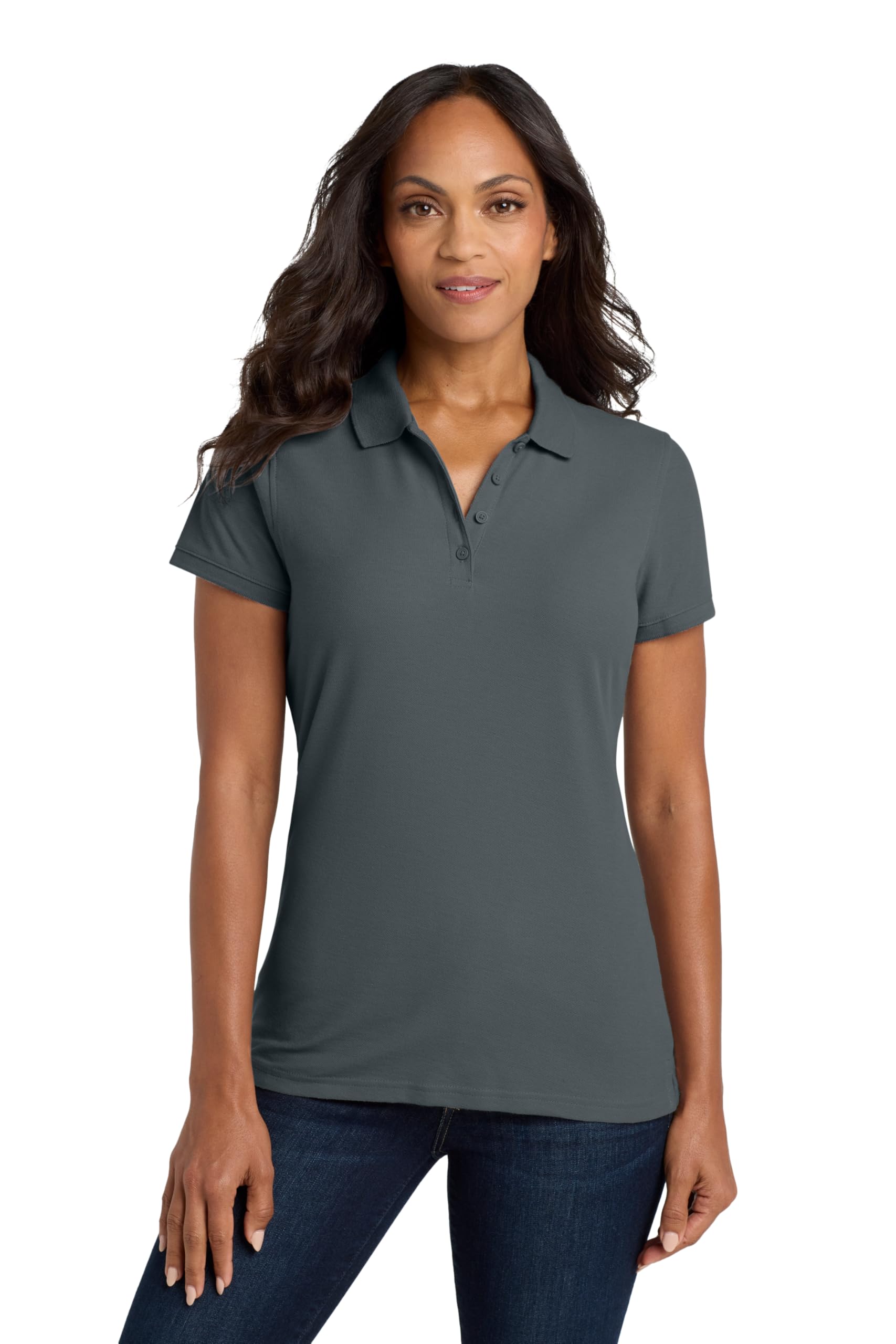 Port Authority Ladies core classic Pique Polo L100 graphite XL
