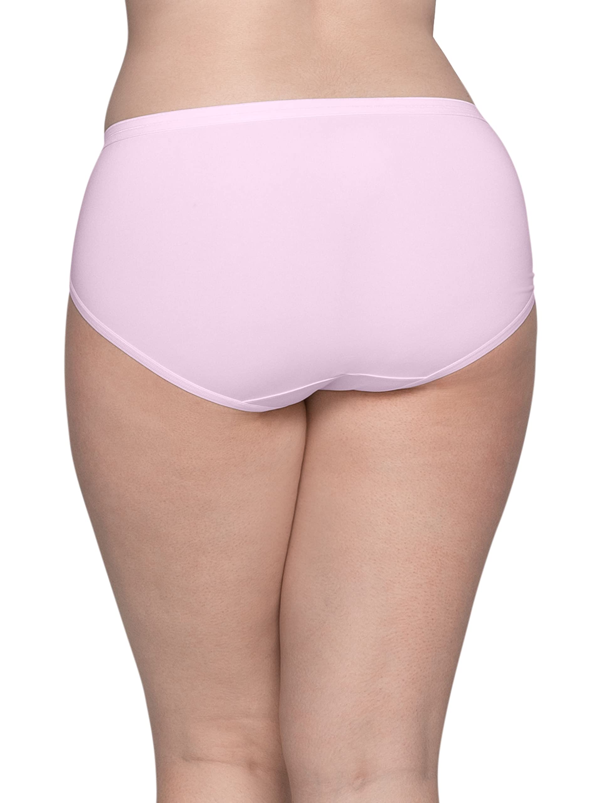 Fruit of the Loom Women's Lightweight Microfiber Underwear, Smooth Under Clothes, Available in Plus Size, Brief-10 Pack-Black/Wh