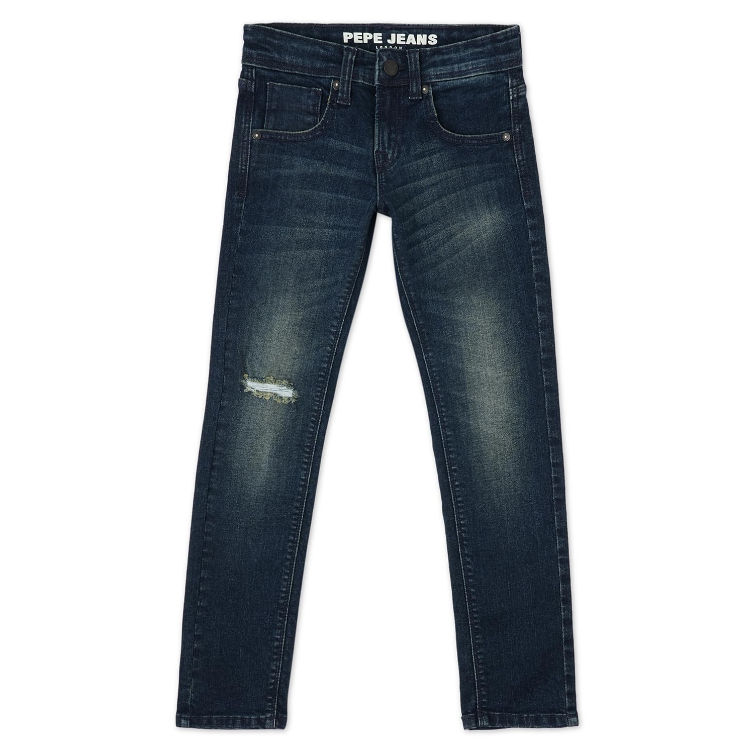 Pepe Jeans BoyS Slim Jeans (Pb202174Q03_Dark Worn Indigo Blue