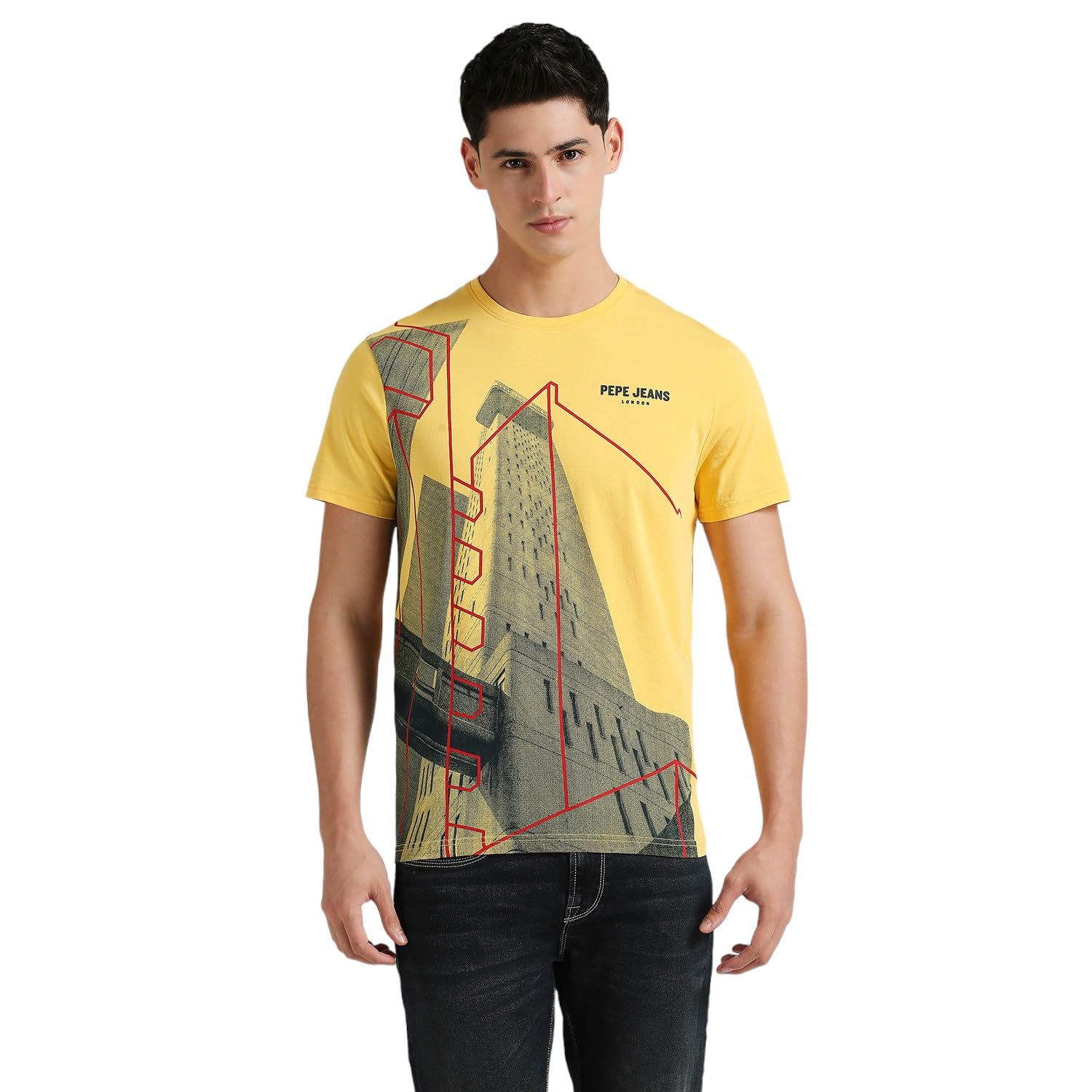Pepe Jeans MenS Slim Fit T-Shirt (Pm509532_Yellow