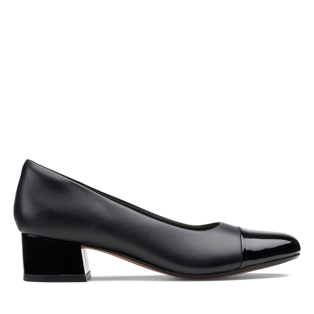 Clarks Women's Marilyn Sara Pump, Black Leather/Synthetic Combination, 8.5