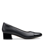 Clarks Women's Marilyn Sara Pump, Black Leather/Synthetic Combination, 8.5