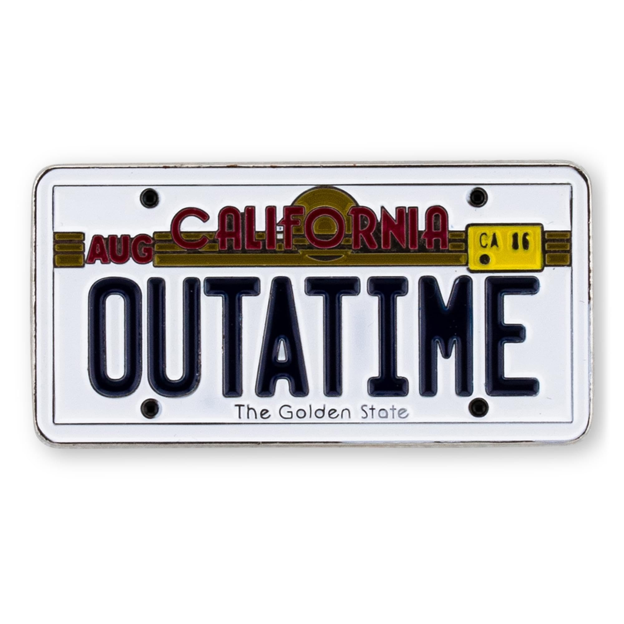 Back to the Future Outatime License Plate Enamel Collector Pin