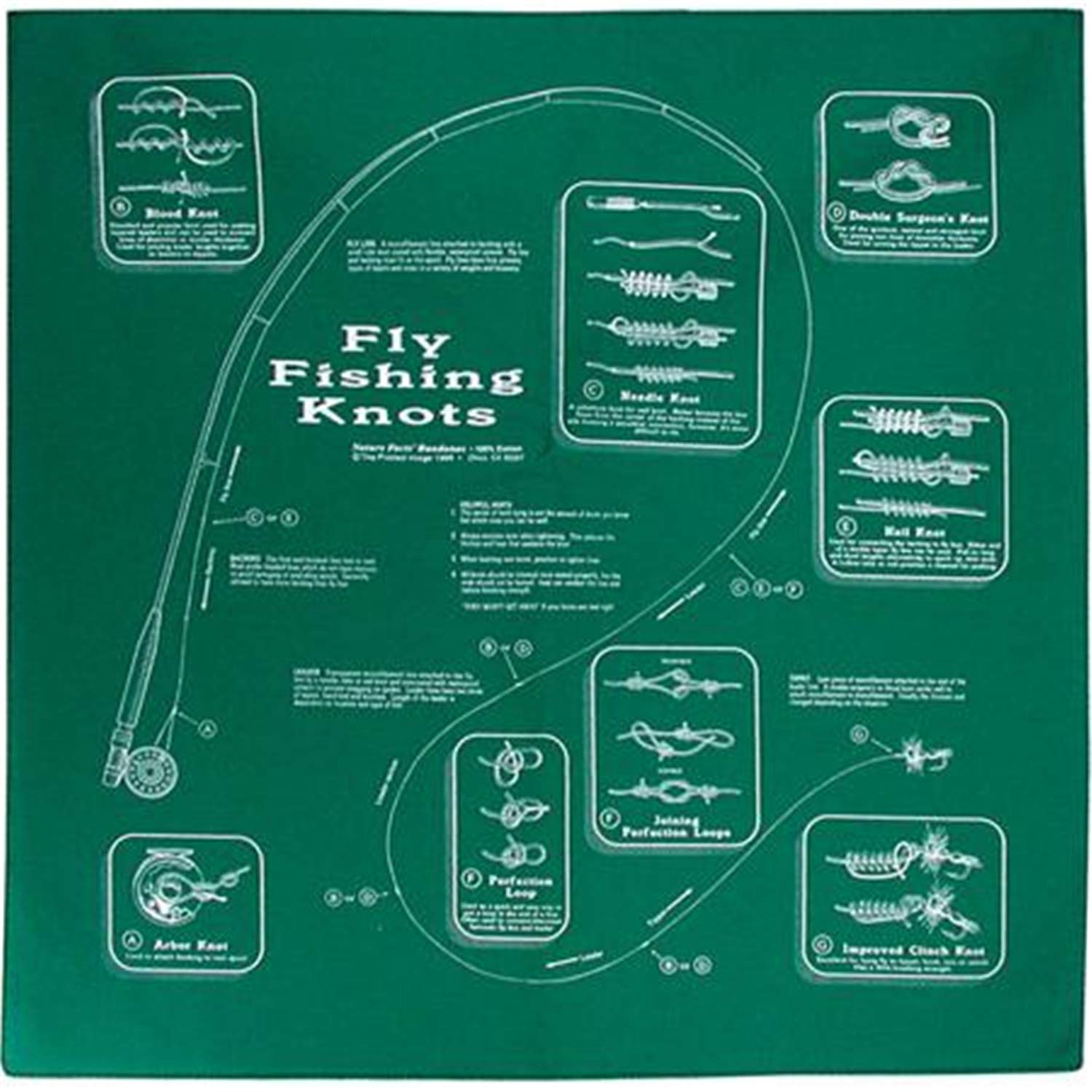 The Printed Image 104111 Fly Fishing Knots Bandana