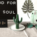 PUDDING CABIN Cactus Ring Holder for Jewelry Green Aesthetic Decor, Cactus Gifts for Women Mom Her Girls Friends Sister Birthday