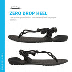 Xero Shoes Men's Aqua Cloud Barefoot Water Sandals, Black, 12