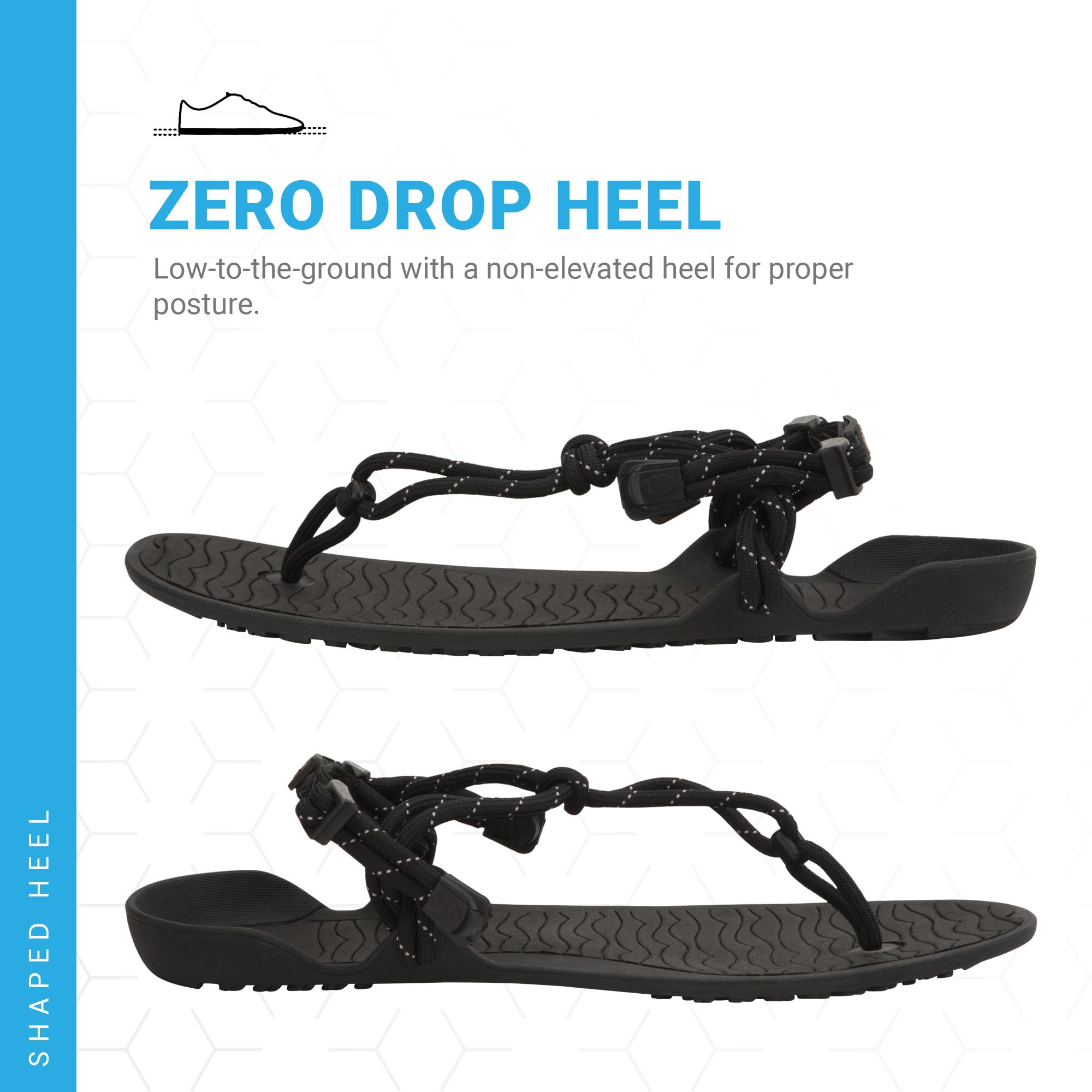 Xero Shoes Men's Aqua Cloud Barefoot Water Sandals, Black, 9