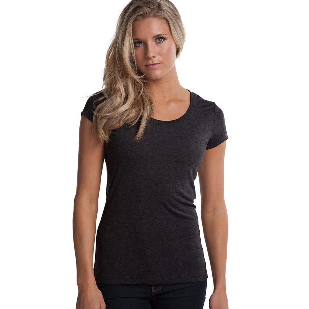 Bamboo Scoop Tee - Charcoal by Cariloha for Women - 1 Pc T-Shirt (S)