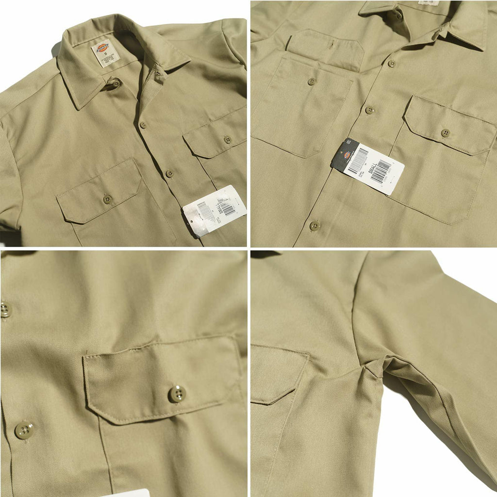 Dickies Mens Long Sleeve Work Shirt, Silver, Small