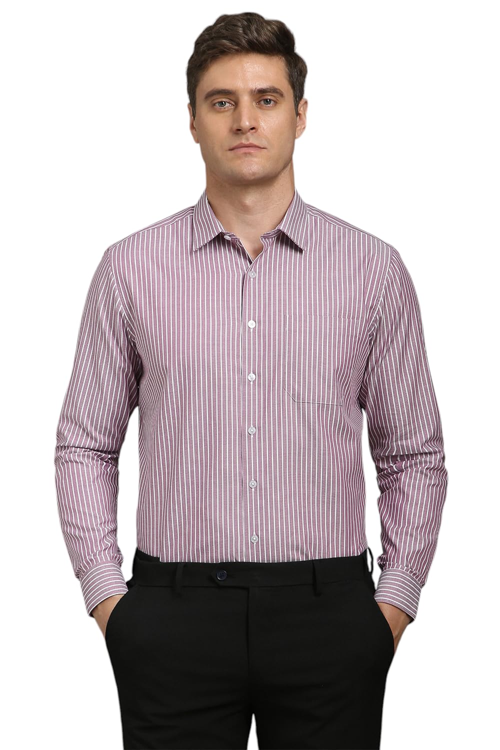 Louis Philippe Cotton MenS Regular Fit Shirt (Lpsfmslp531138_Black, 40