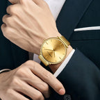 FIZILI Mens Watches Ultra-Thin Minimalist Waterproof-Fashion Wrist Watch for Men Unisex Dress with Stainless Steel Mesh Band-Ros