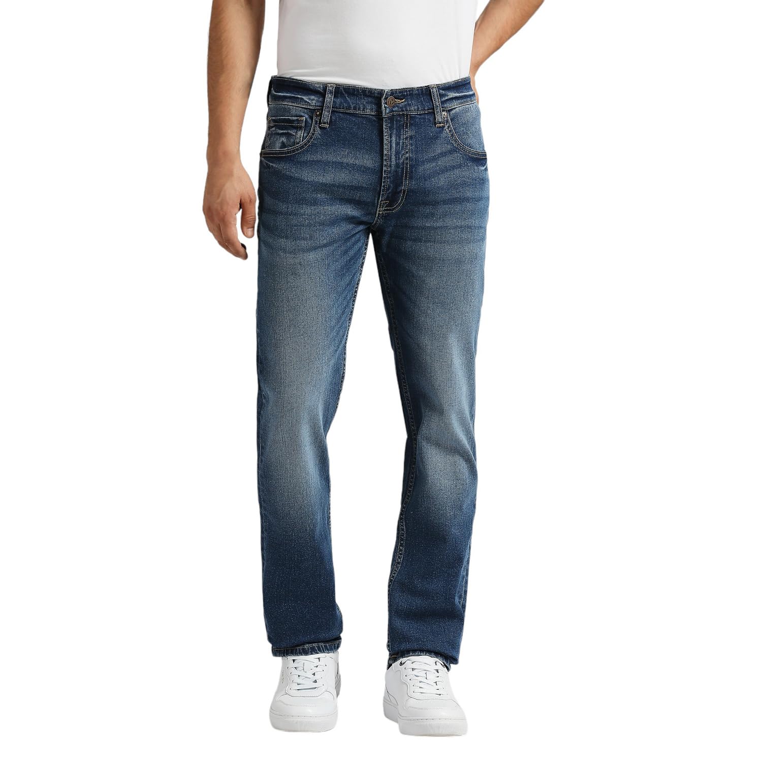 Pepe Jeans MenS Slim Jeans (Pm207851Q053_Med Light Wash_Mid Indigo Blue