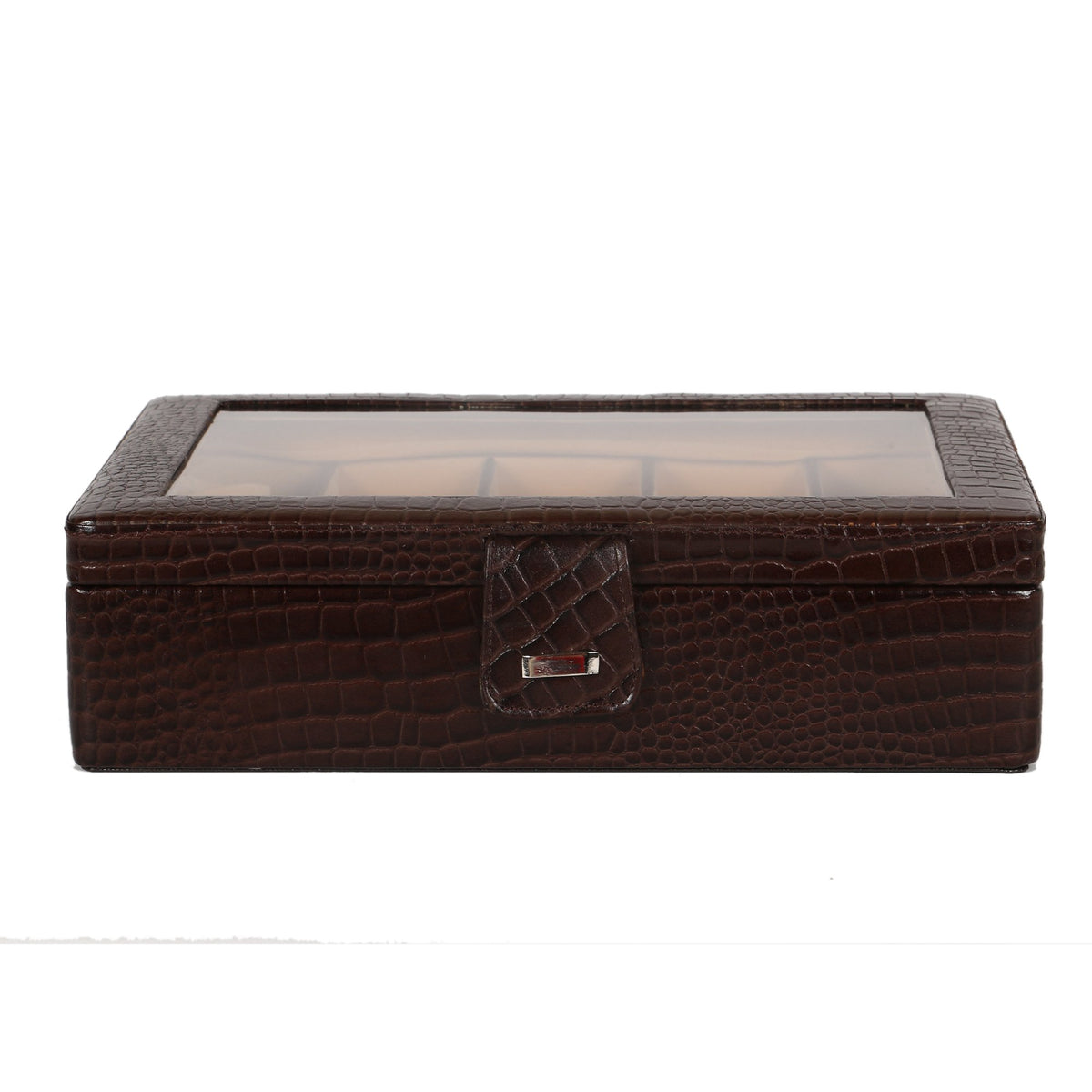 C COMFORT Genuine Leather Watch Box (Brown2, 10 Piece) 10