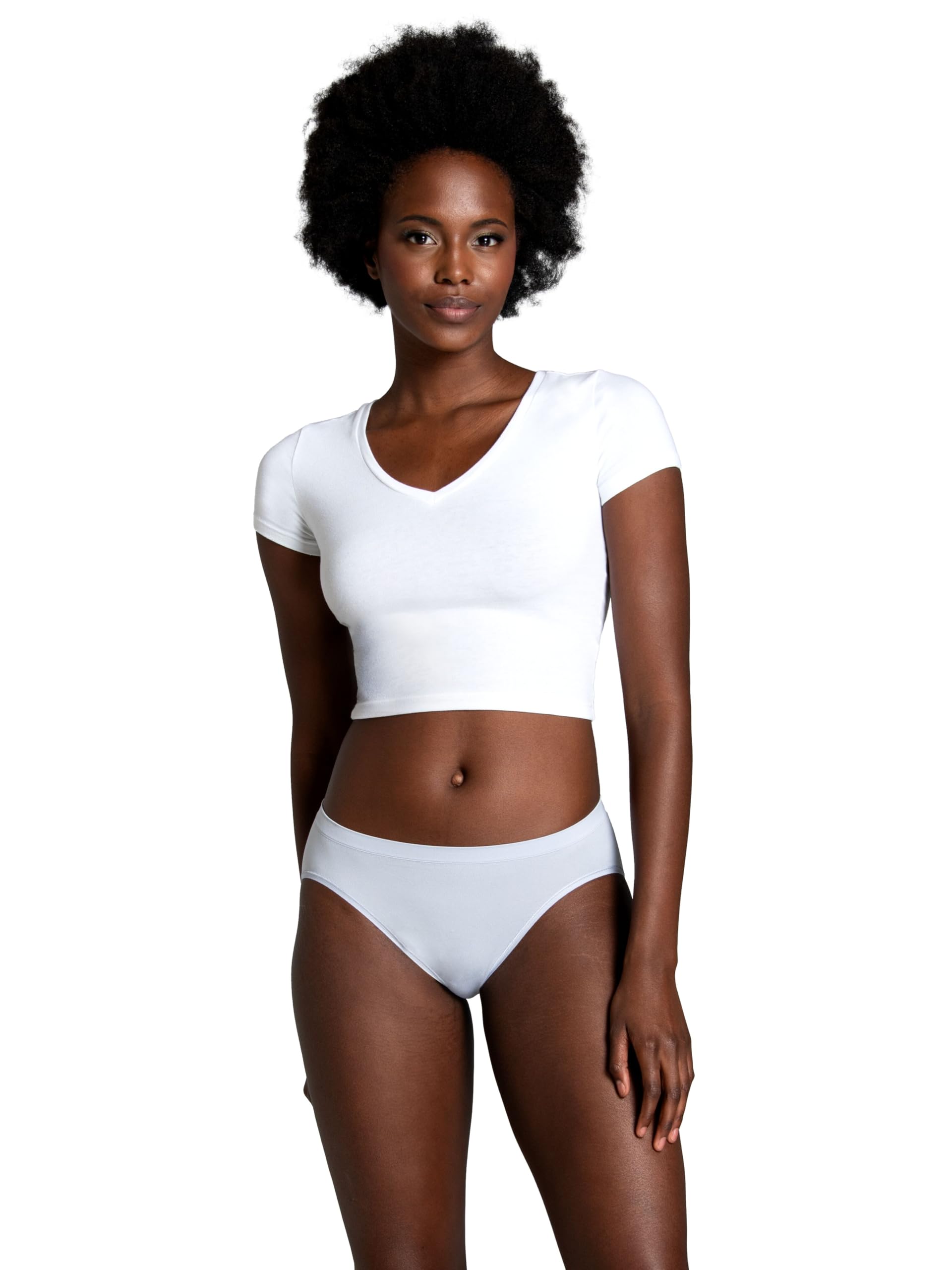 Fruit of The Loom Women Seamless Panties, Bikini-6 Pack-Assorted Colors, 7, Bikini - 6 Pack - Assorted Colors