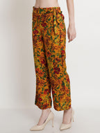 POPWINGS Casual Floral Printed Regular Fit Palazzo for Women