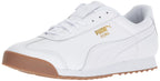 PUMA Men's ROMA CLASSIC GUM Sneaker, Puma White-Puma Team Gold, 9