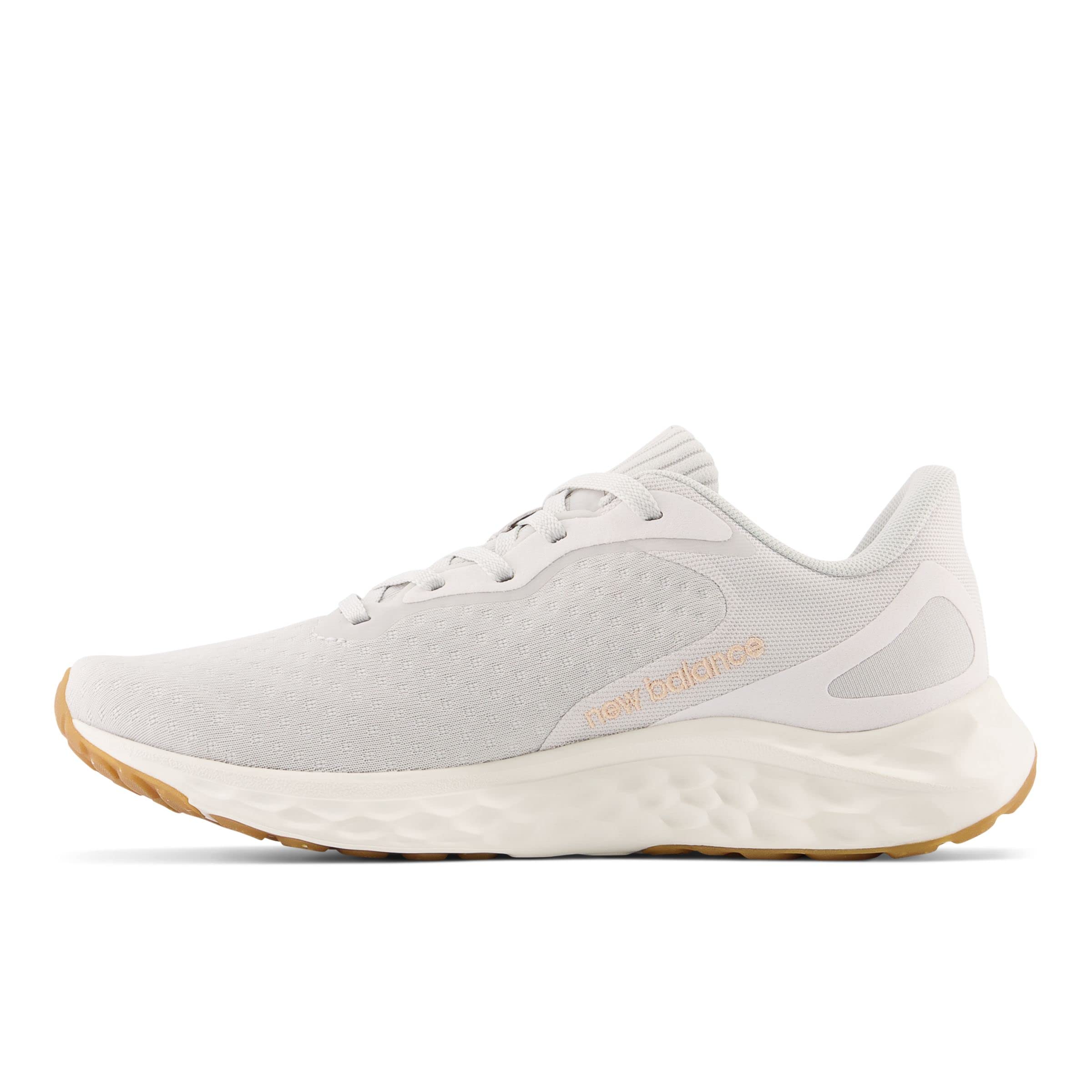 New Balance Women's Fresh Foam Arishi V4 Running Shoe, Summer Fog/Nimbus Cloud/Light Gold Metallic, 8.5 Wide
