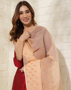 Fabindia Beige Cotton Silk Embroidery Chikankari Dupatta (2.5m x 92cm) (Free Size)