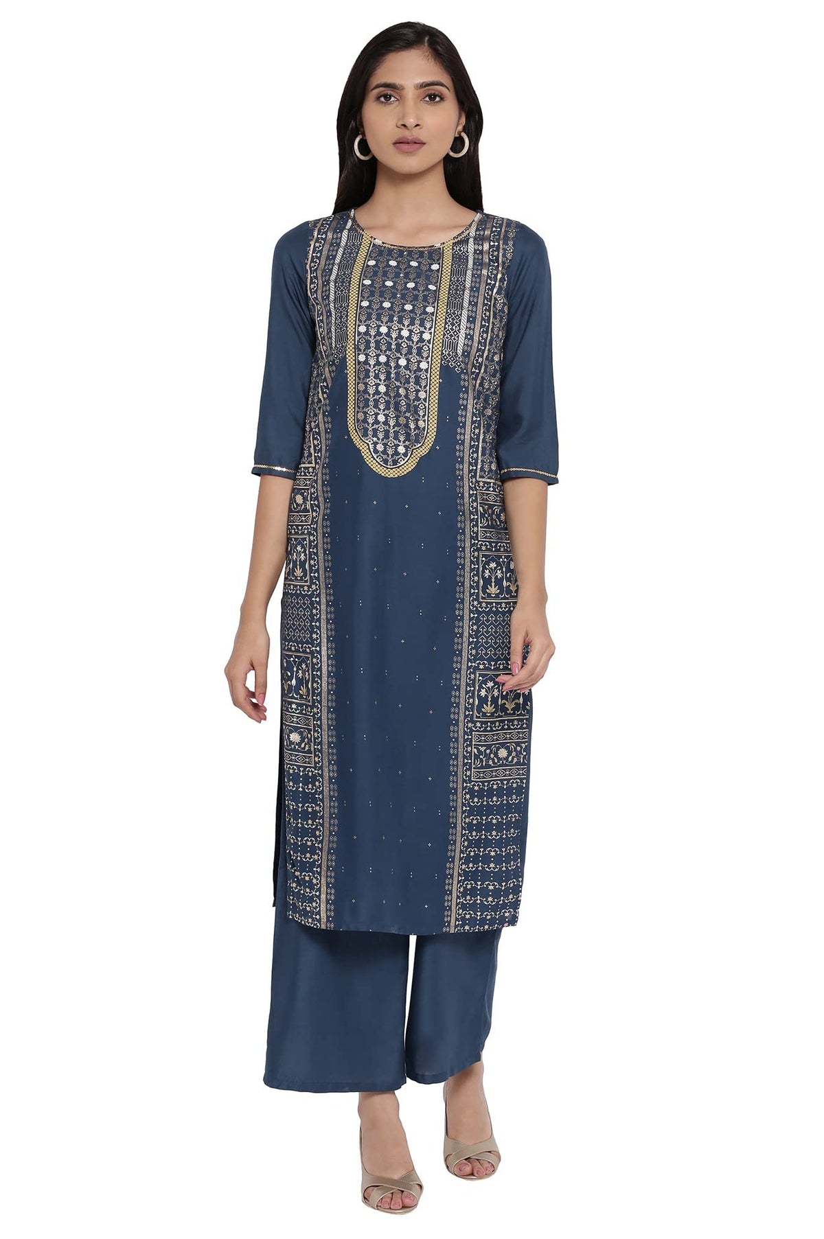 Aurelia WomenS Viscose Salwar Suit (21Sfas12192-500647_Blue_M)