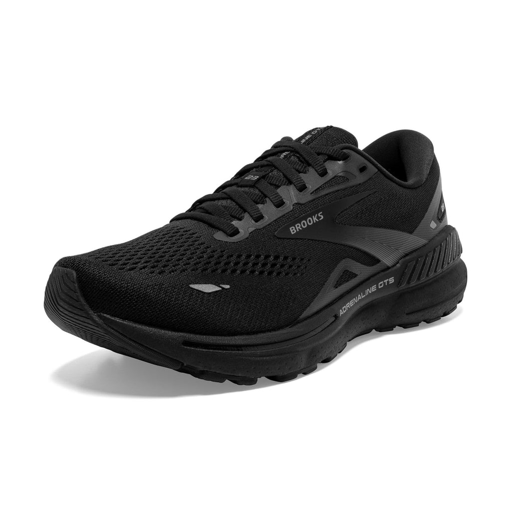 Brooks Womens Adrenaline GTS 23 Supportive Running Shoe - Black/Black/Ebony - 10 Medium
