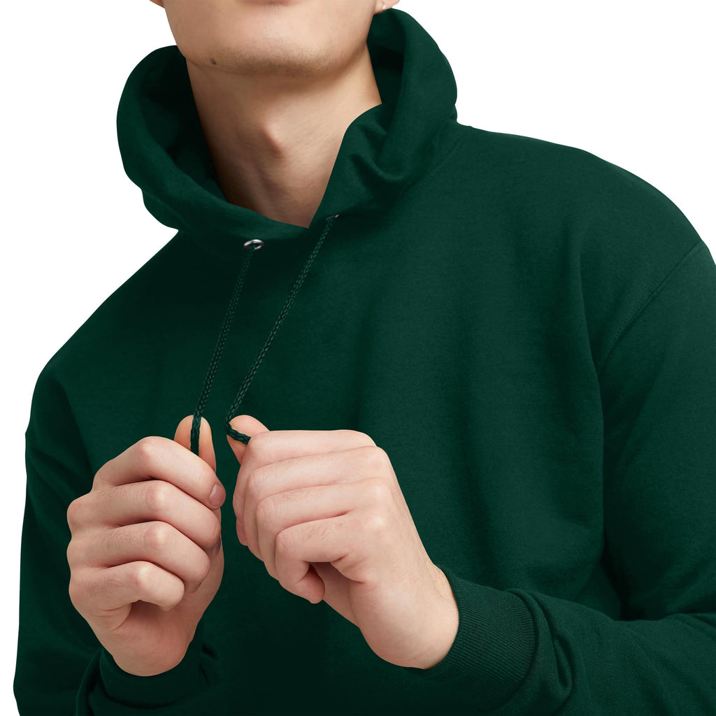 Hanes Men's Pullover EcoSmart Hooded Sweatshirt, Deep Forest, XX-Large
