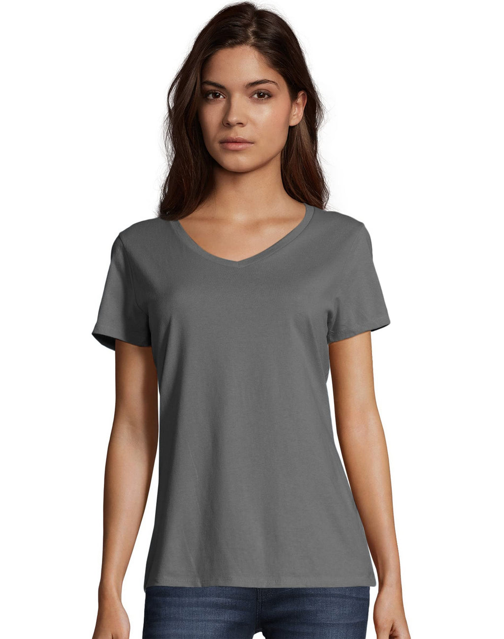 Ladies Perfect-T V-Neck T-Shirt - MAROON - 3XL(D0102H7DUIP)