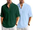 Zartha MenS Regular Fit Solid Pattern Cotton Blend Kurta With Spread Collar Long Sleeve And Standard Length | Shirt For Man