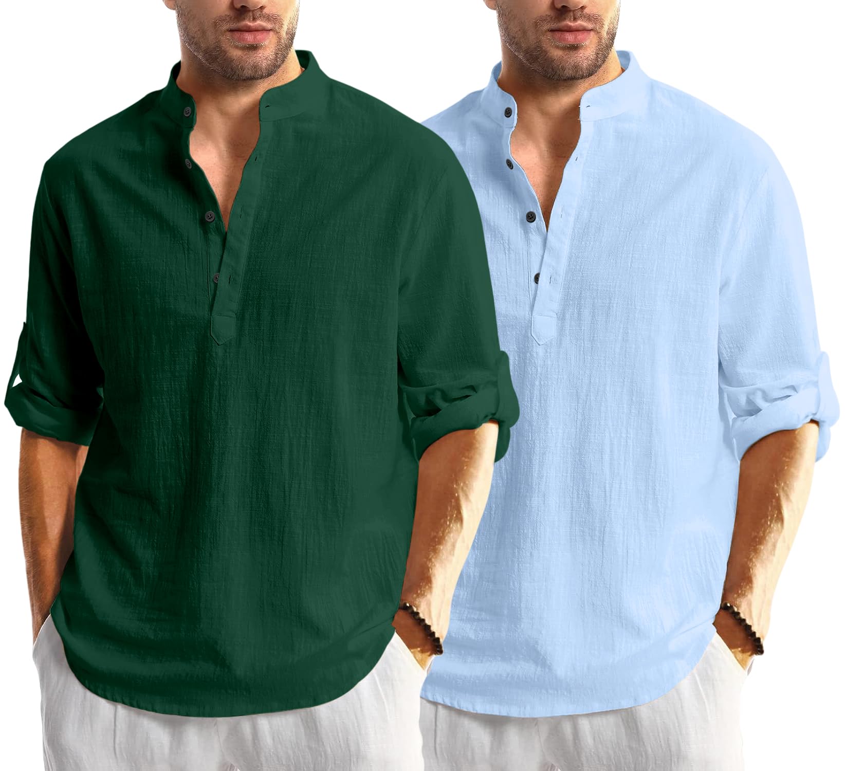 Zartha MenS Regular Fit Solid Pattern Cotton Blend Kurta With Spread Collar Long Sleeve And Standard Length | Shirt For Man