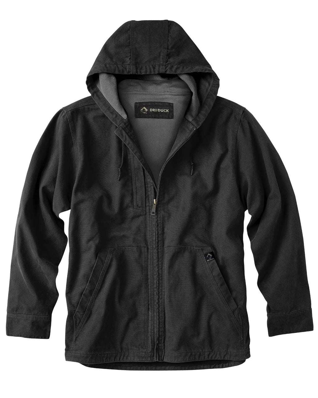 Mens 100% cotton 12 oz canvasPolyester Thermal Lining Hooded Tall Laredo Jacket - BLAcK - XLT(D0102H78cU6)
