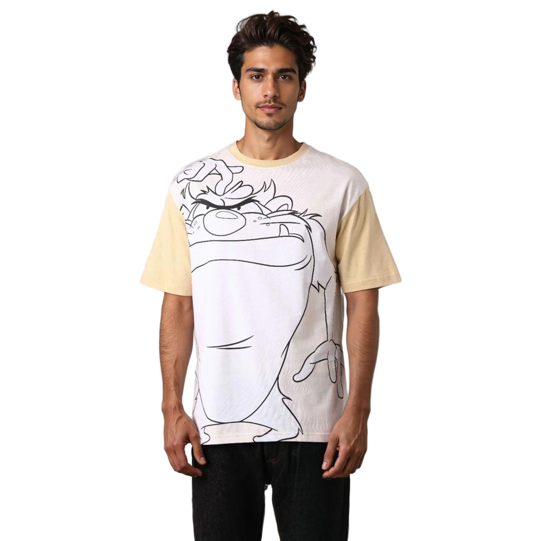 The Indian Garage Co Mens Warner Bros. Collection Boxy Fit Looney Tunes Crew Neck T-Shirt