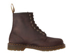 Dr. Martens Unisex 1460 Crazy Horse Leather 8 Eye Boot, Dark Brown, 12 Women/11 Men