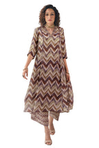 Toochki Dress For Women | Two Piece Dress For Women Long | Dress | Maxi Dress For Women | Dresses | Zig Zag Printed Dress | Cott