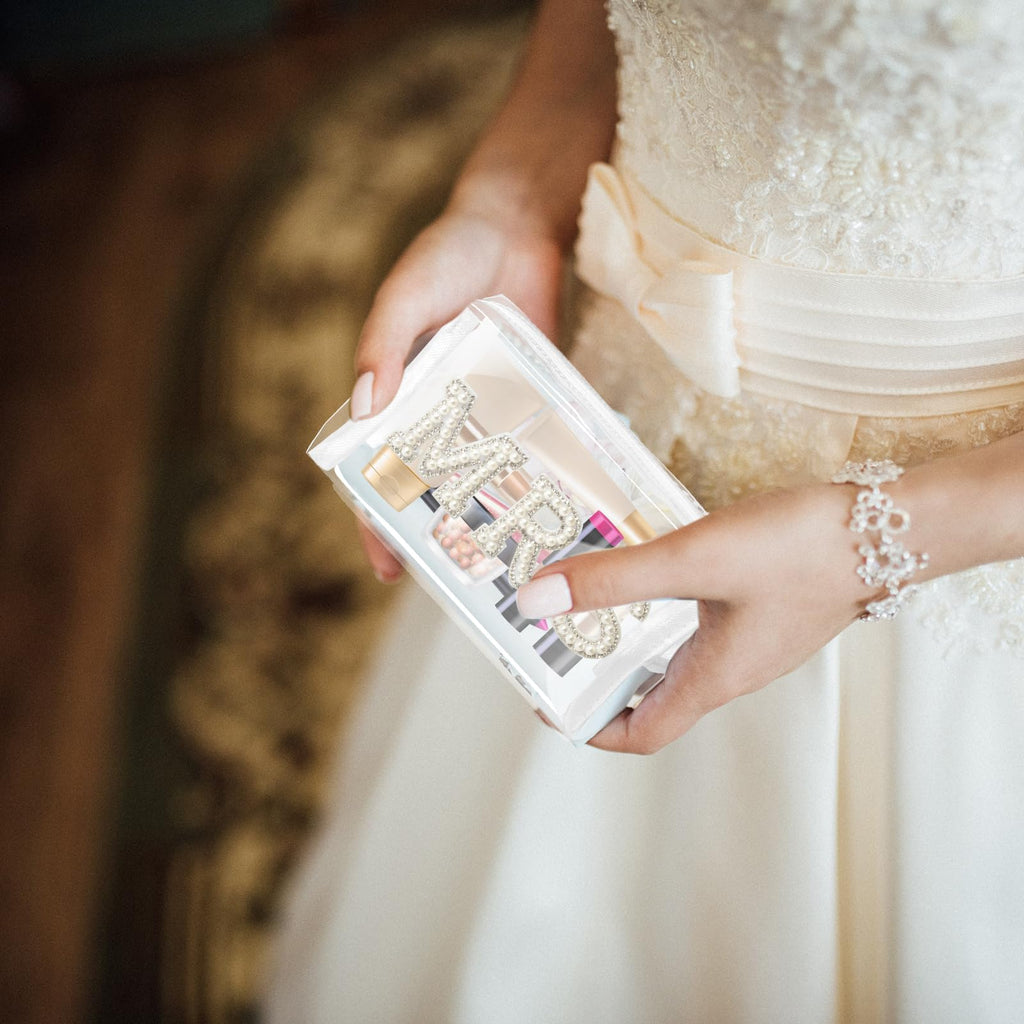 Bride To Be Gift Set Includes I Do Bride Slippers Clear Mrs Makeup Bag Bride Cosmetic Bag Clear Makeup Pouch Toiletry Bag Bride