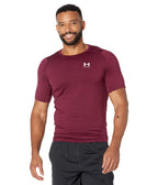 Under Armour Men's Armour HeatGear Compression Short-Sleeve T-Shirt , Maroon (609)/White, Small
