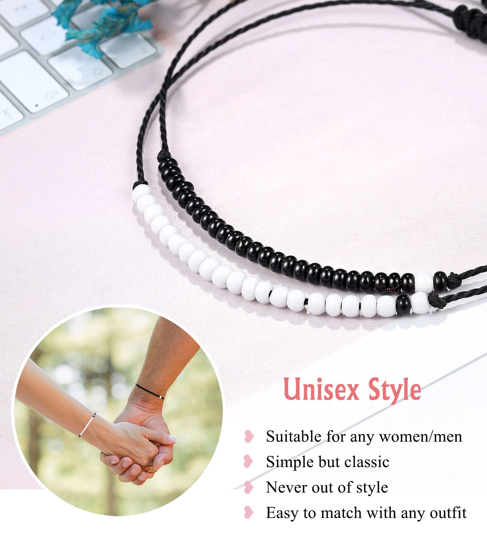 UNGENT THEM Valentines' Day Gifts for Him Her Boyfriend Girlfriend Matching Couples Relationship Bracelets Anniversary Birthday