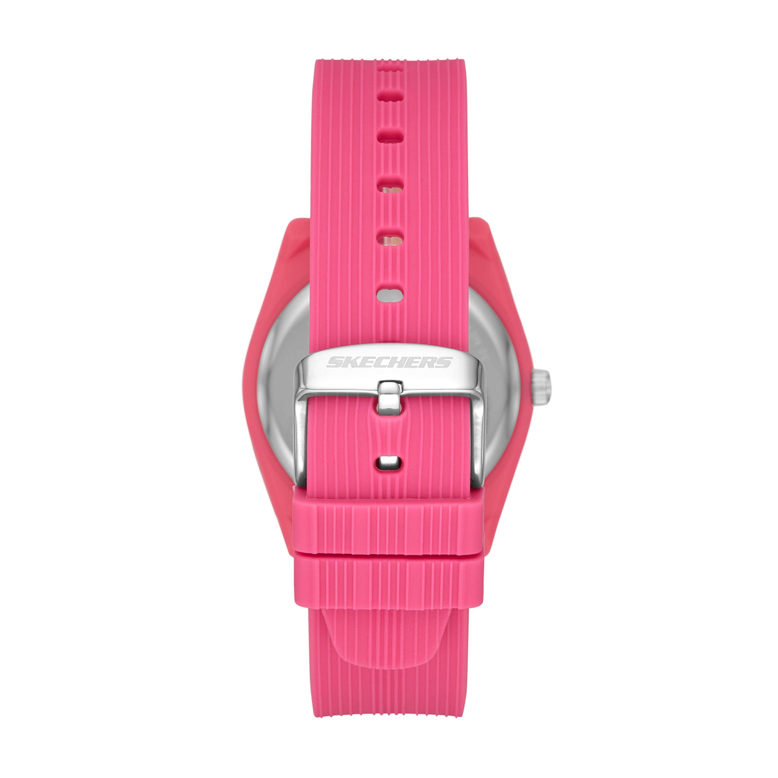 Skechers Women's Ocean Gate Quartz Three-Hand Watch, Color: Bright Pink (Model: SR6180)